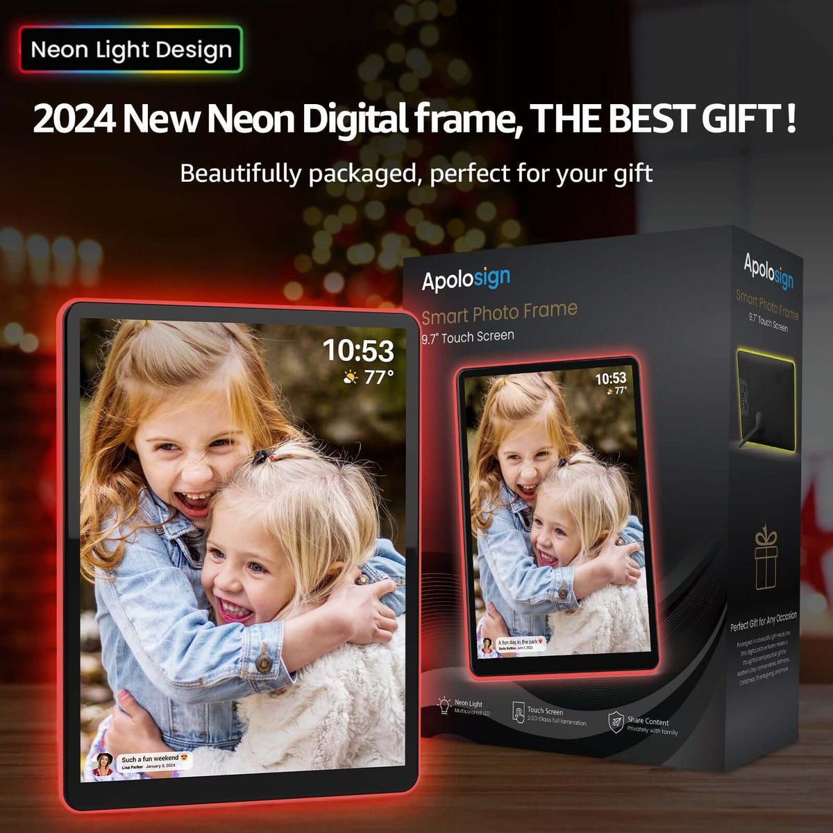 Neon Design 9.7 inch Digital Photo Frame – Apolosign