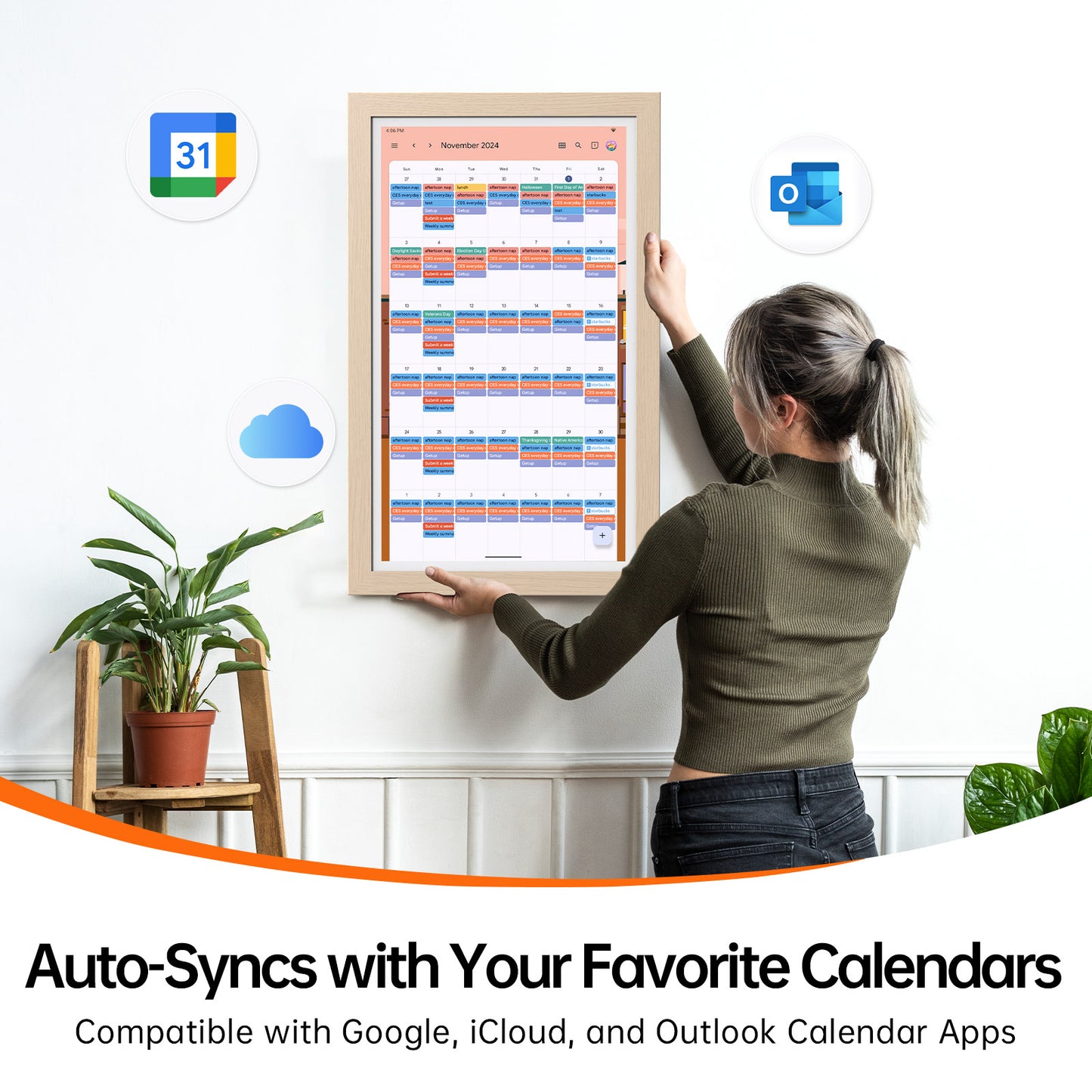 21.5" Digital Calendar